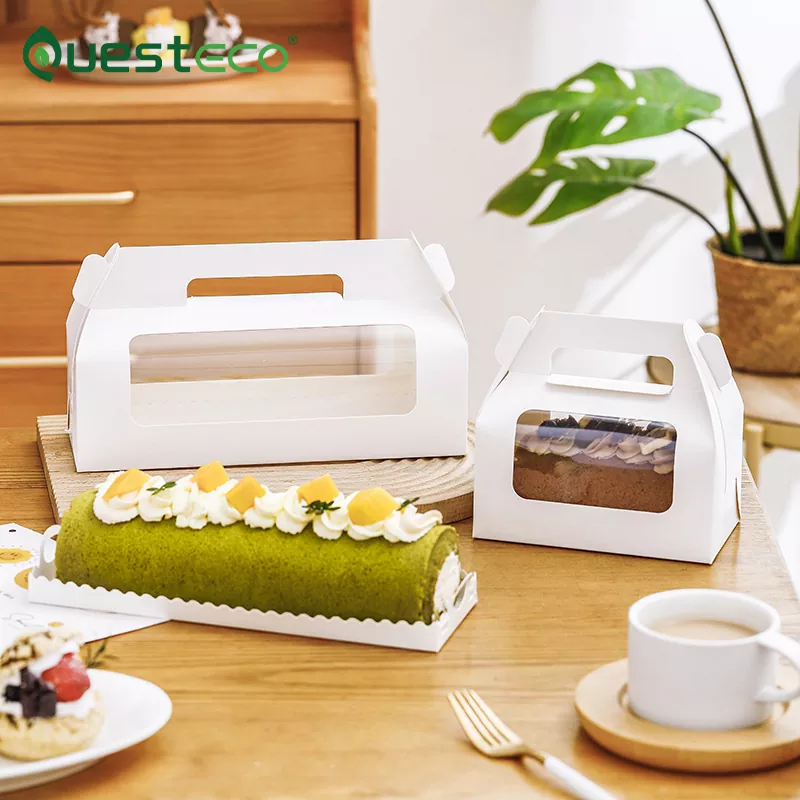 Handtag Swiss Roll Cake Box
